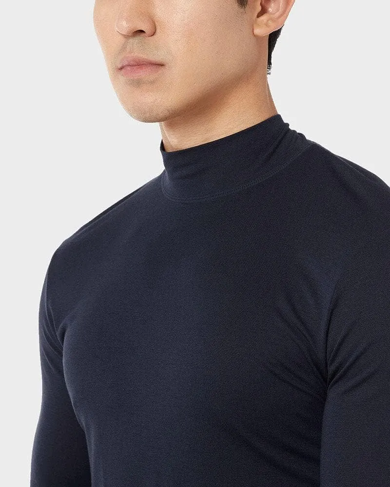 32 Degrees Men's Lightweight Baselayer Mock Top | Long Sleeve | Form Fitting | 4-Way Stretch | Thermal