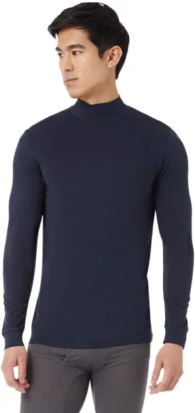 32 Degrees Men's Lightweight Baselayer Mock Top | Long Sleeve | Form Fitting | 4-Way Stretch | Thermal