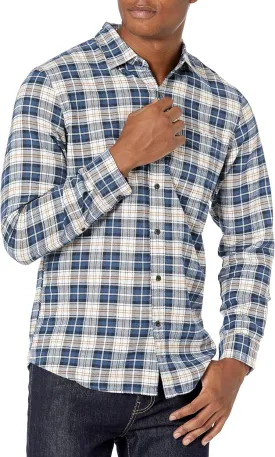 Amazon Essentials Men's Flannel Shirts Long Sleeve, Slim-Fit Button Down Plaid