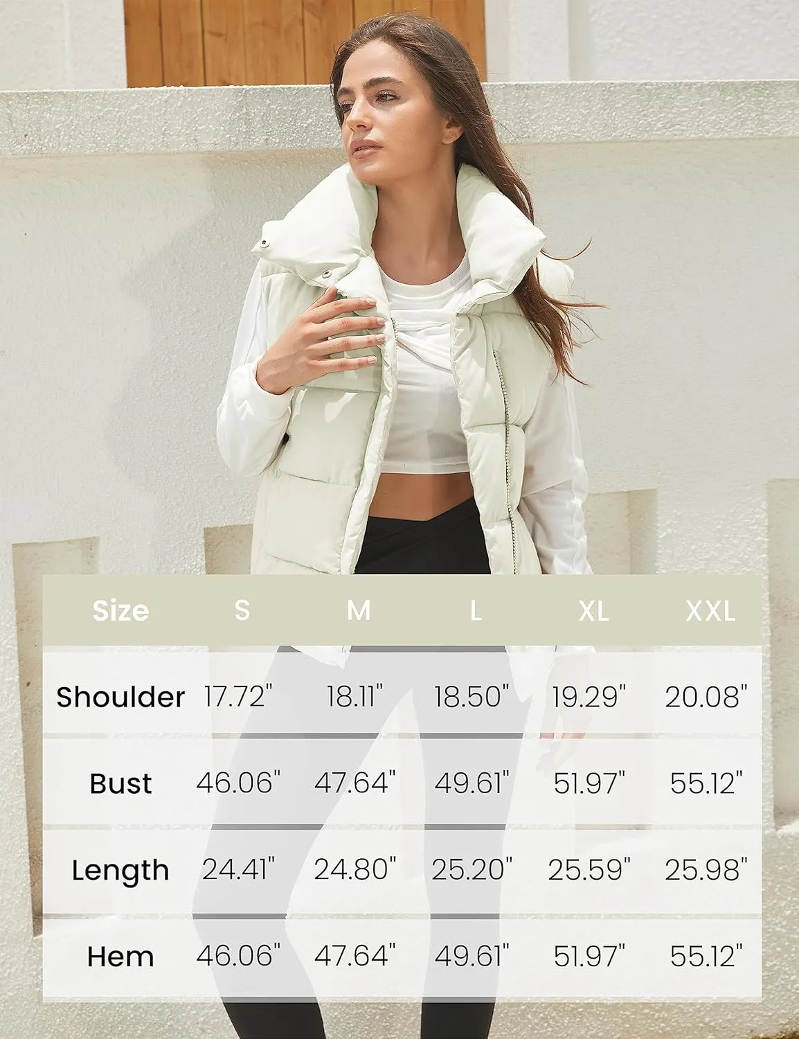 Athlisan Puffer Vest Women Zip Up Stand Collar Sleeveless Padded Gilet Jacket