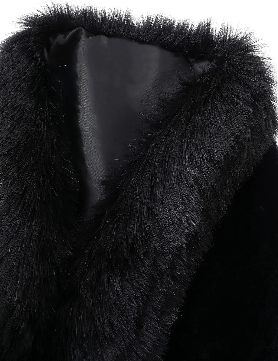 BABEYOND Faux Fur Shawl for Women with Collar Scarf Wrap Faux Fur Evening Cape for Winter Coat
