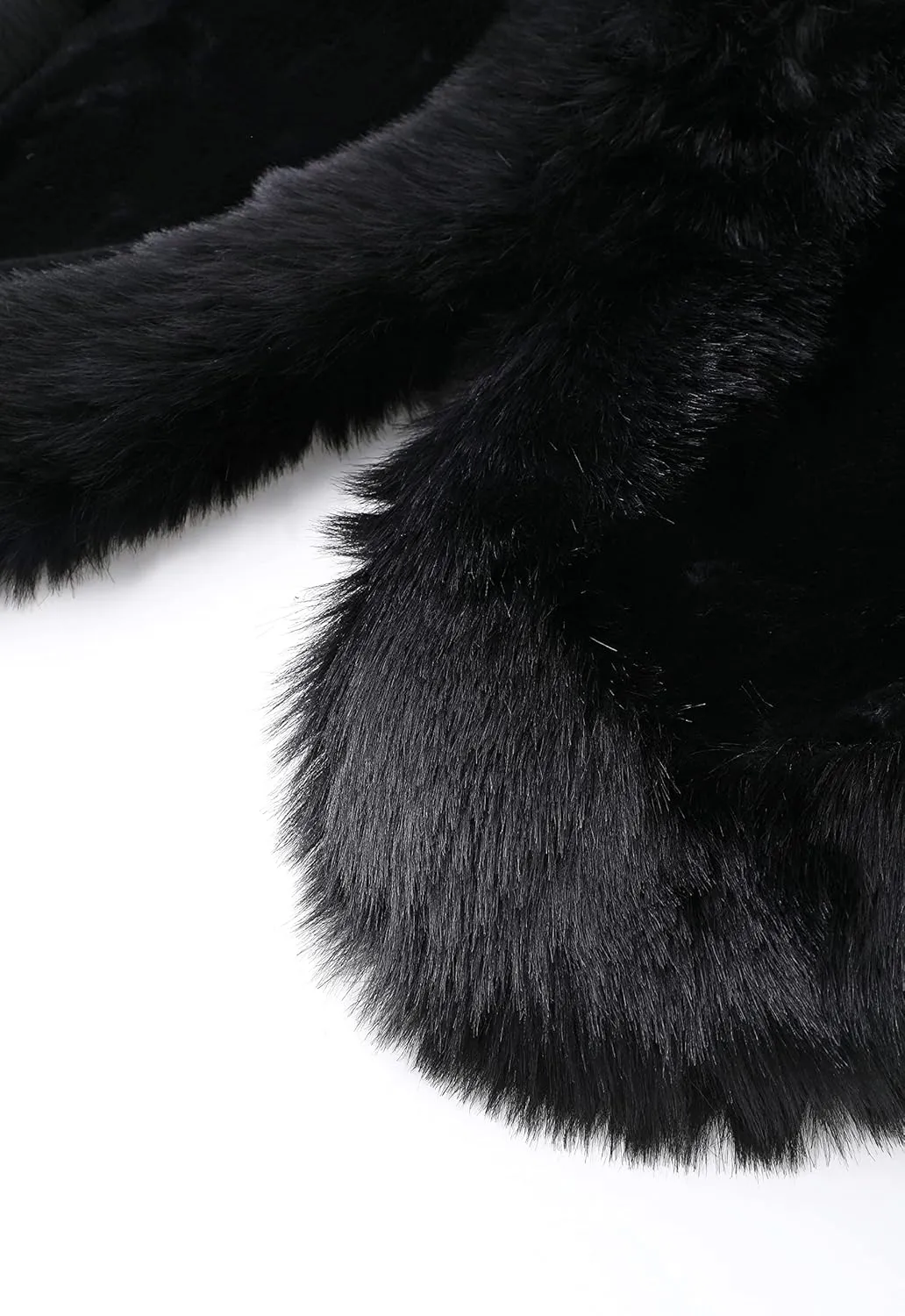 BABEYOND Faux Fur Shawl for Women with Collar Scarf Wrap Faux Fur Evening Cape for Winter Coat