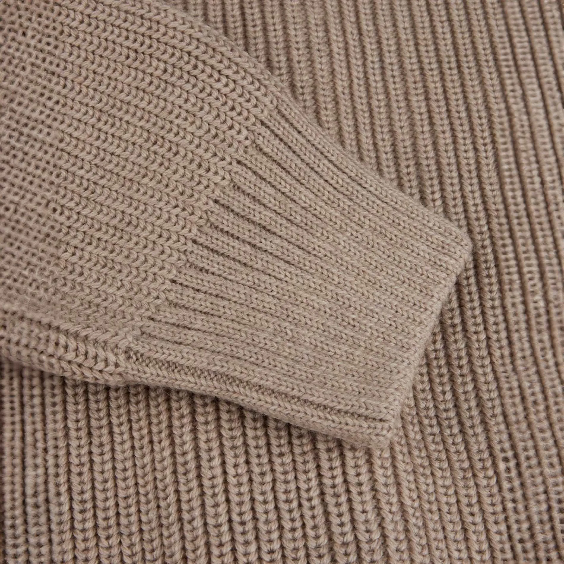 Beige Chunky Merino Wool Cardigan - Stenstroms