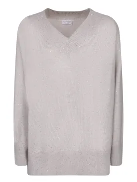 Beige Sequin Sweater