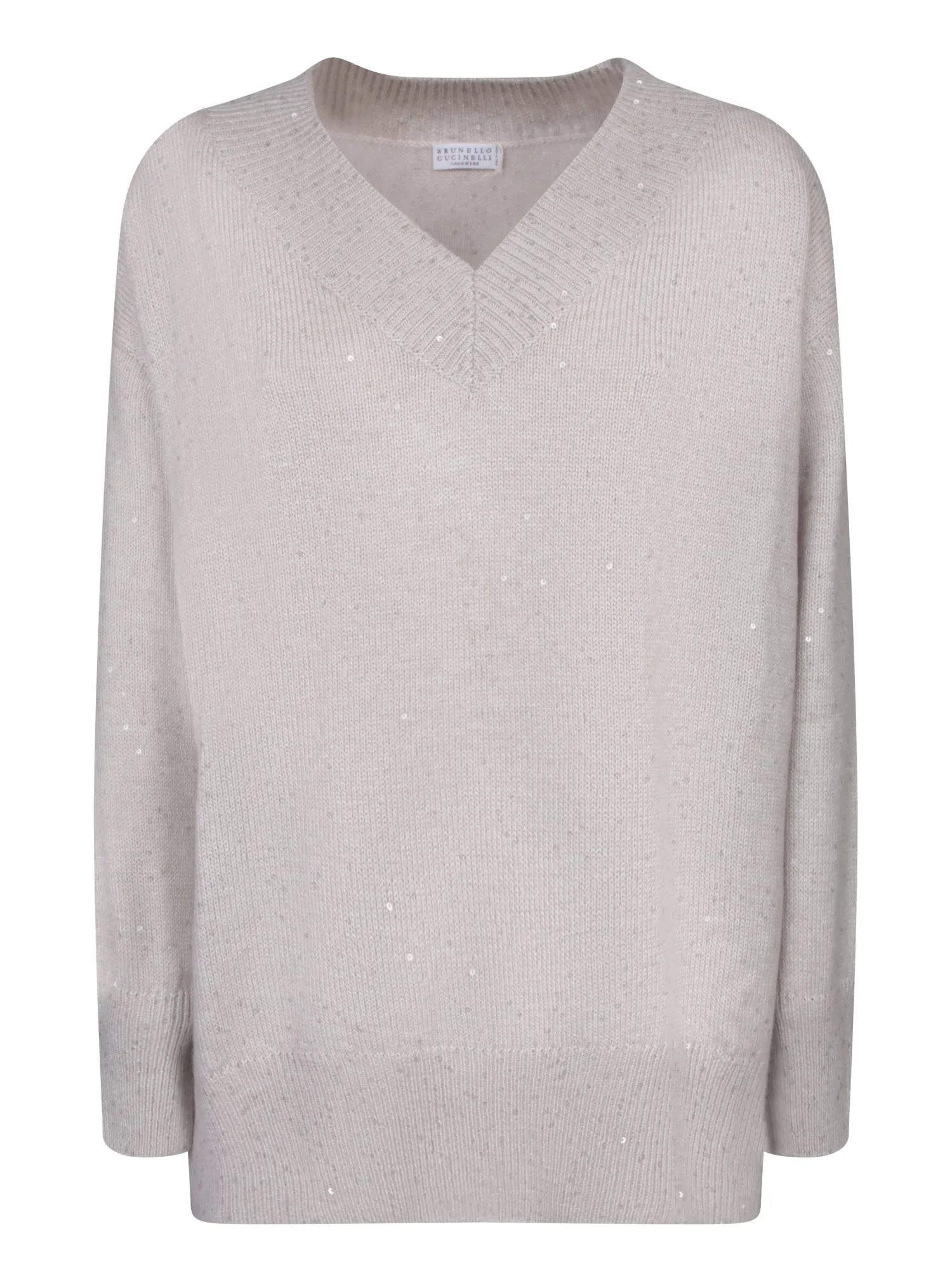 Beige Sequin Sweater