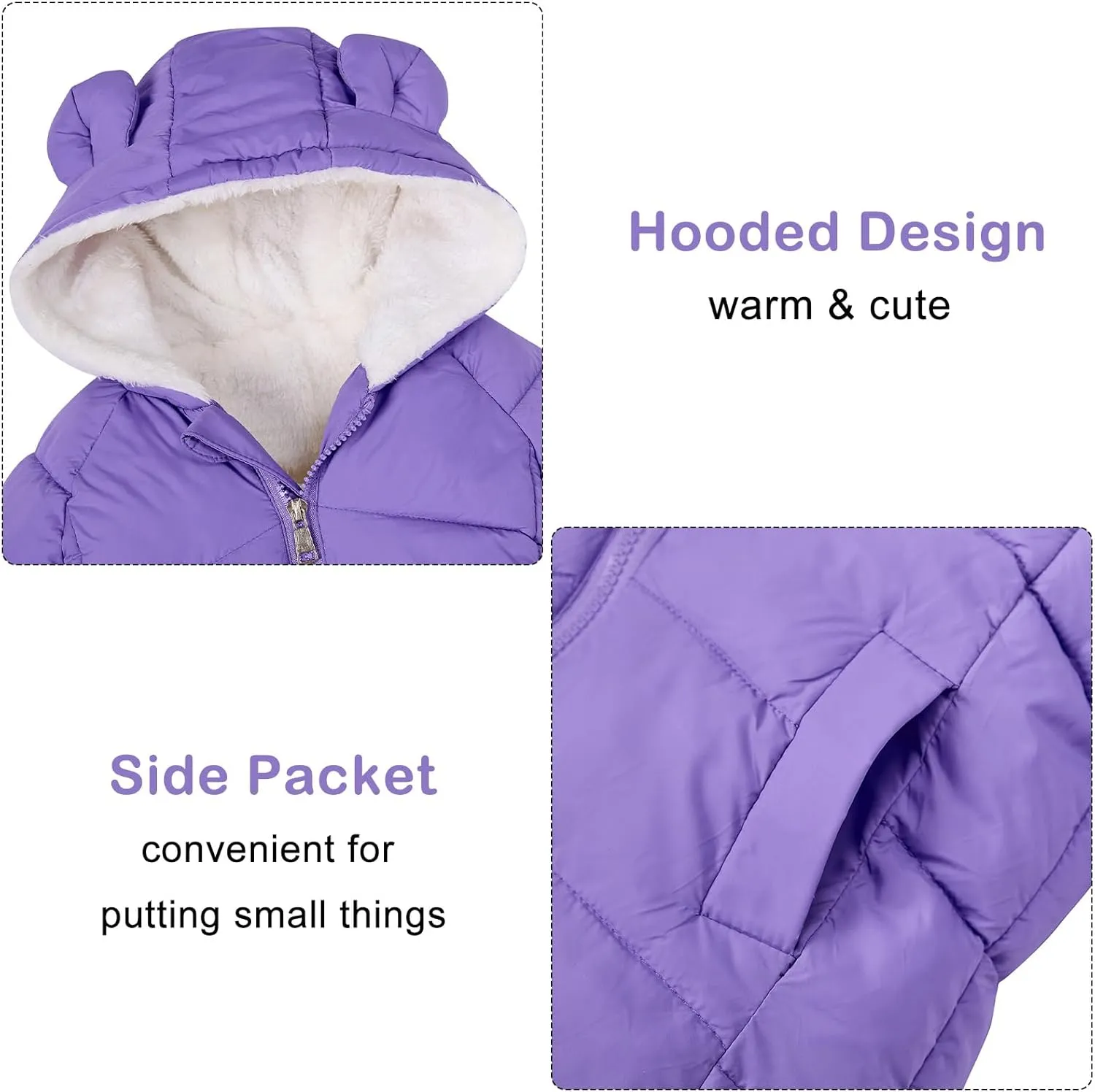 BFUSTYLE Baby Girls Boys Winter Coat Warm Fleece Jacket for Toddler Kids 6M-5T