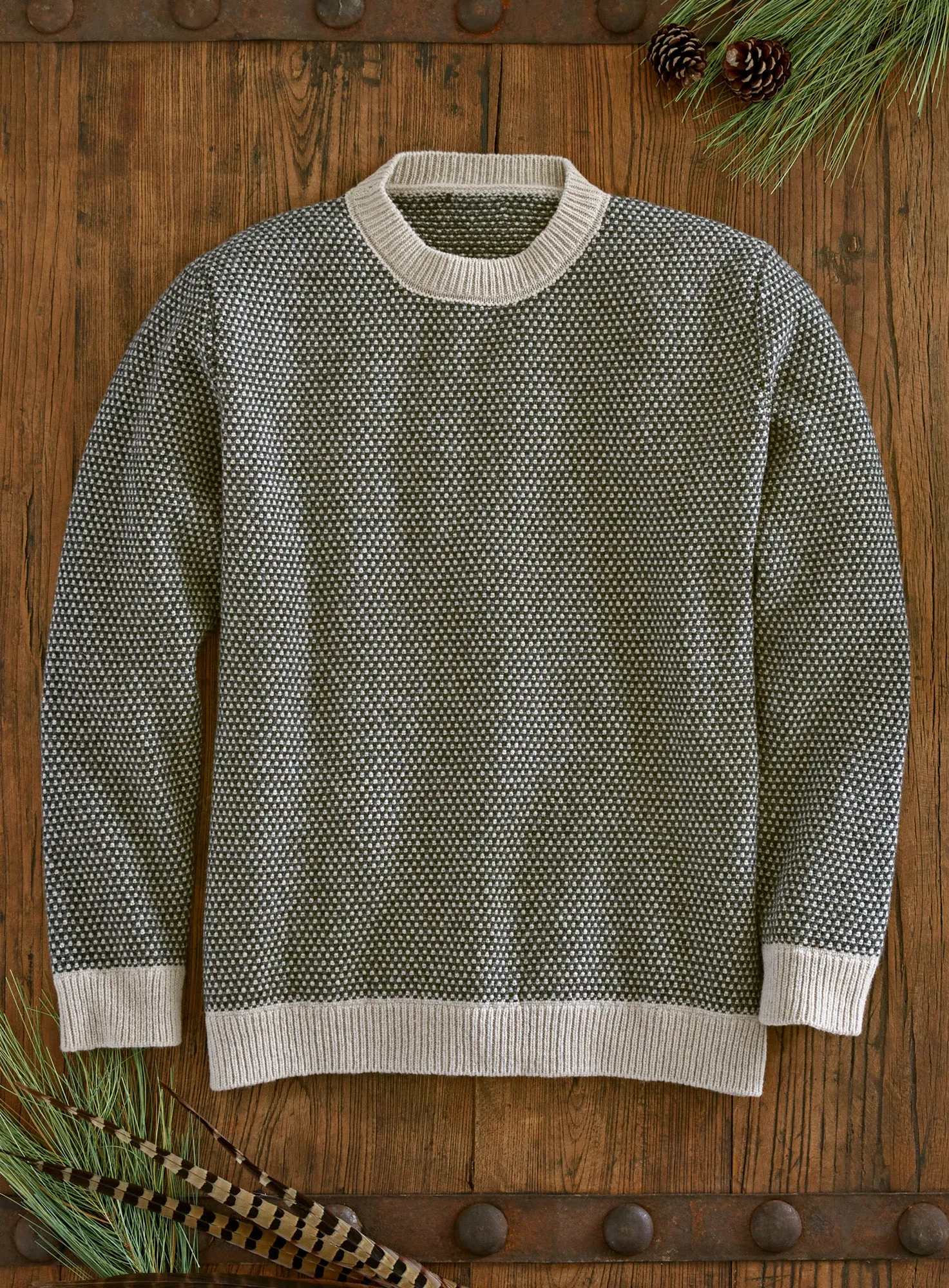 Bird’s-eye Lambswool Sweater FINAL SALE (No Returns)