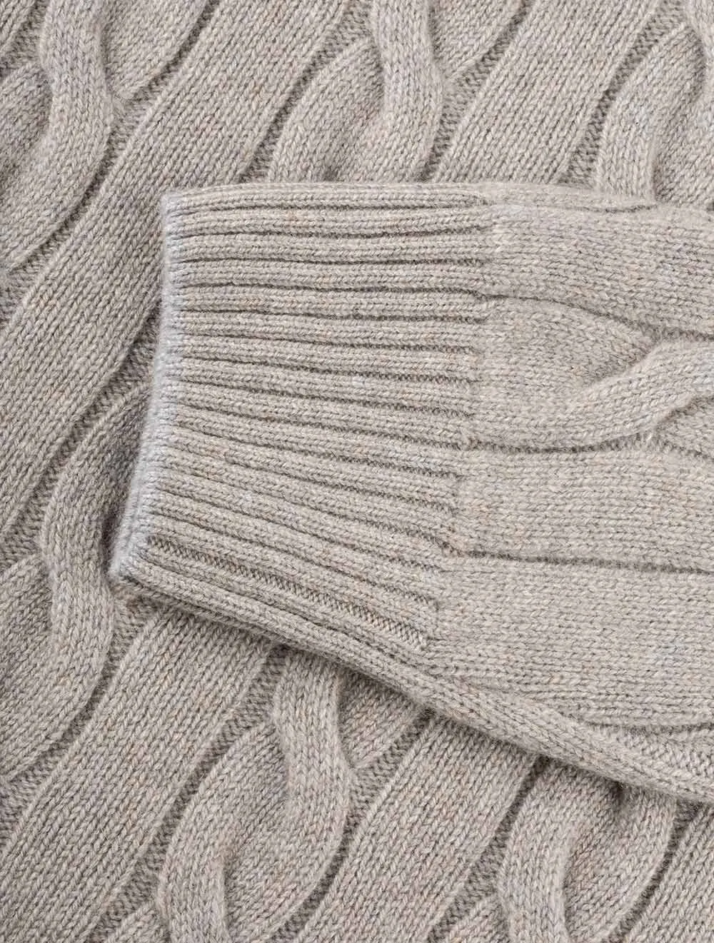 Cable Knit Sweater Beige