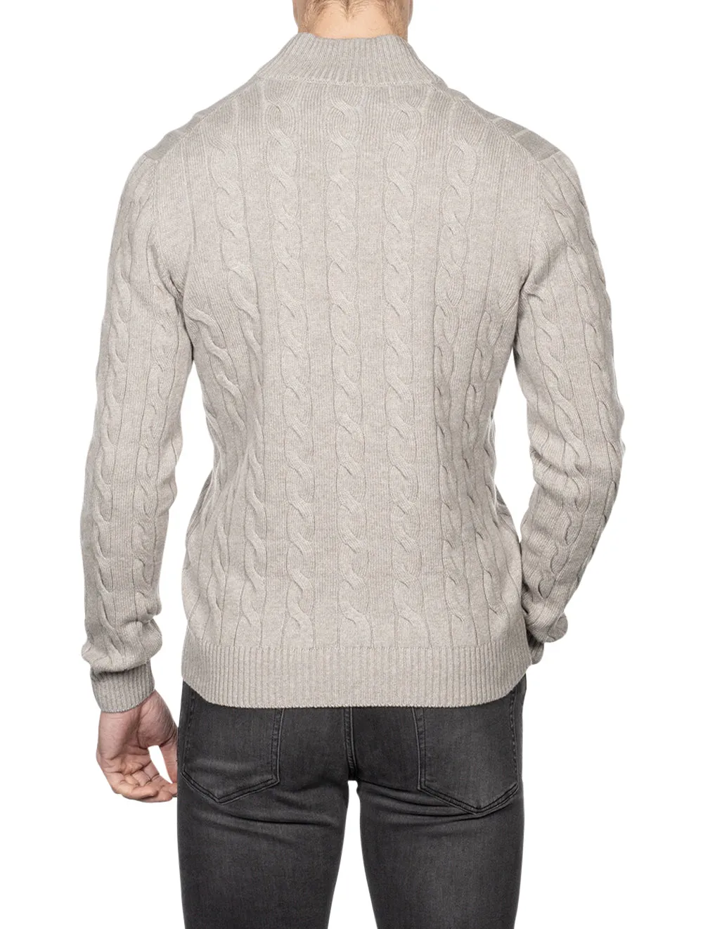 Cable Knit Sweater Beige