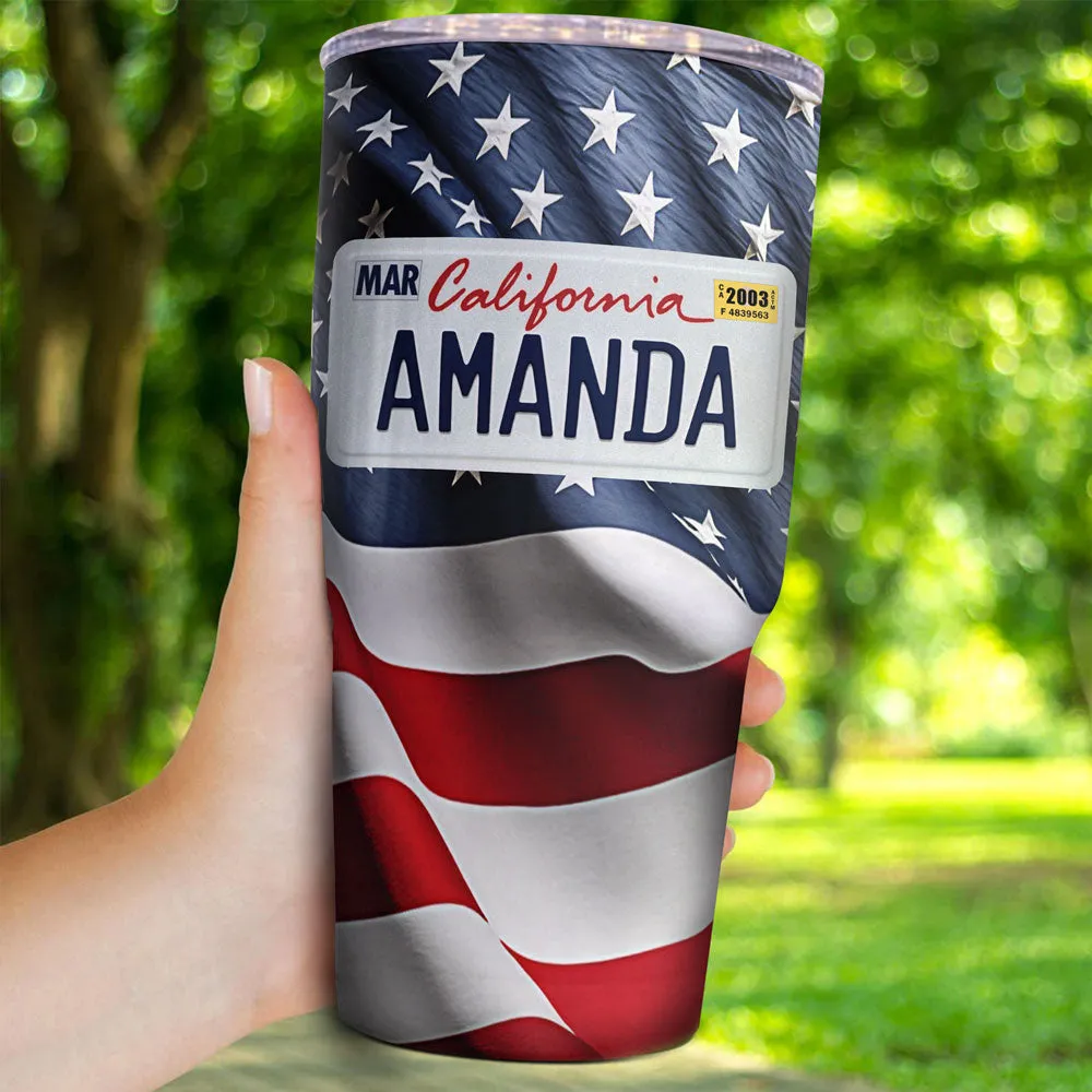 California License Plate Tumbler