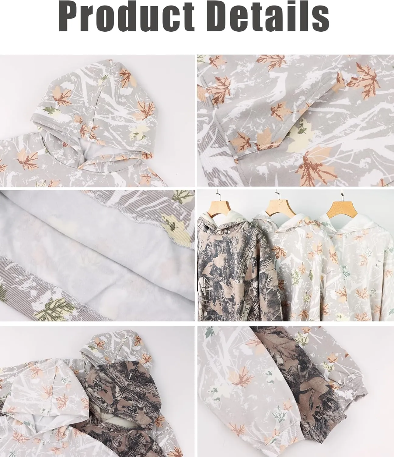 Camo Hoodie Womens Mens Maple Leaf Fleece Hooded Sweatshirt Oversized Camouflage Hoodies For Women Trendy