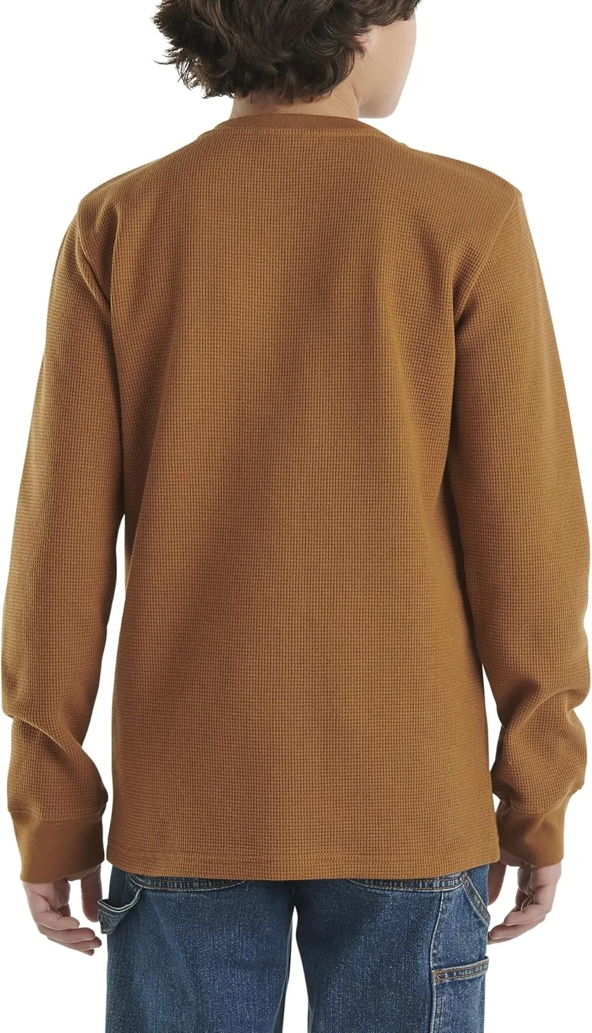 Carhartt Boys' Long Sleeve Henley Thermal Pocket T-Shirt