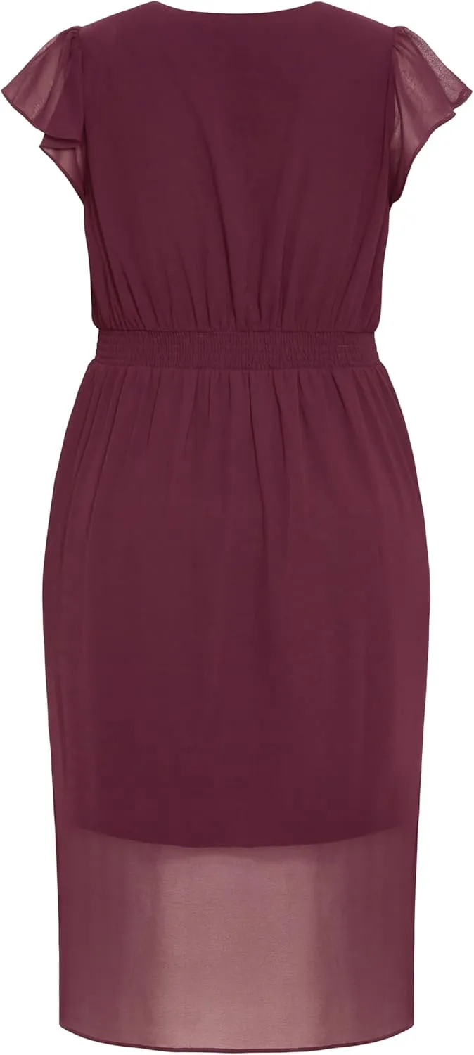 City Chic Women's Wrap Swing Dress