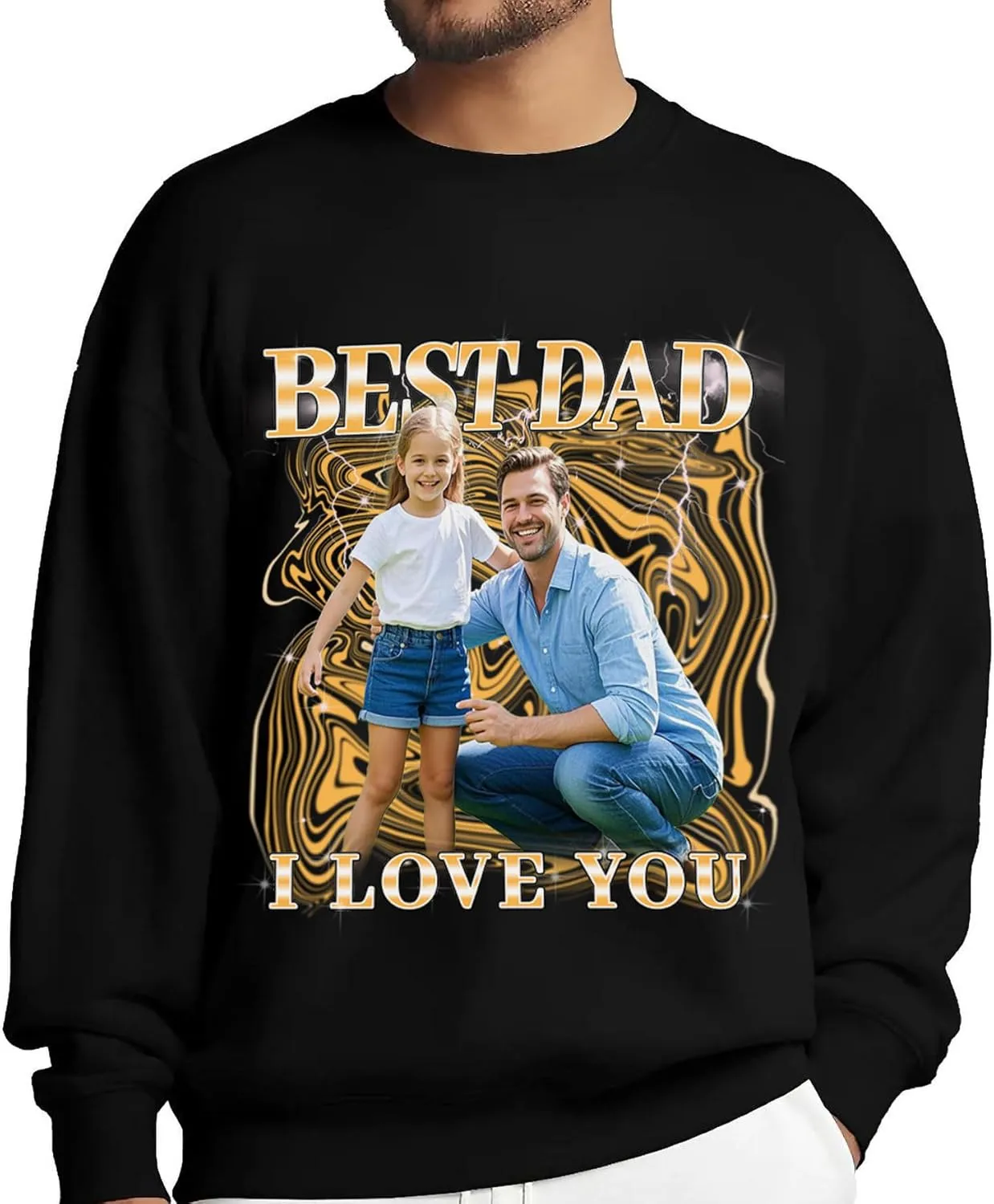 Custom Dad Shirts for Men, Personalized Dad T-Shirt with Kids Name, Customized Father's Day Birthday Gifts, Made in USA