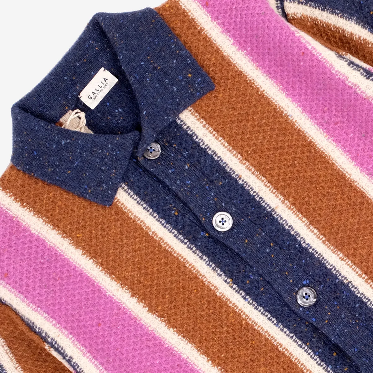 Fort Donegal Merino Wool Cardigan - Multi Stripe