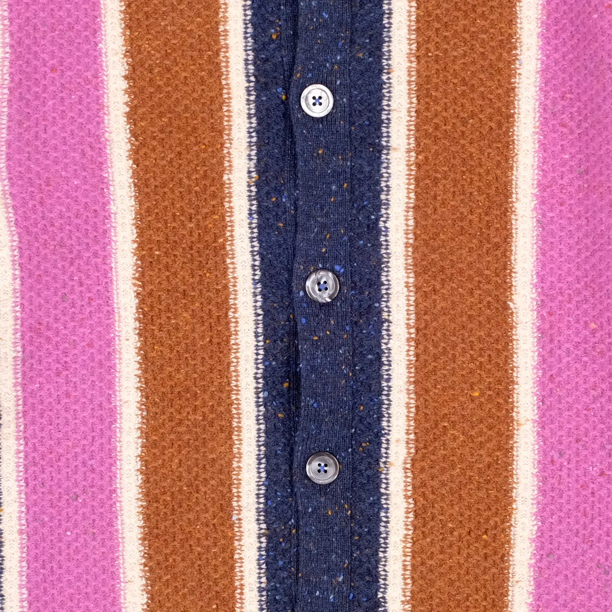 Fort Donegal Merino Wool Cardigan - Multi Stripe