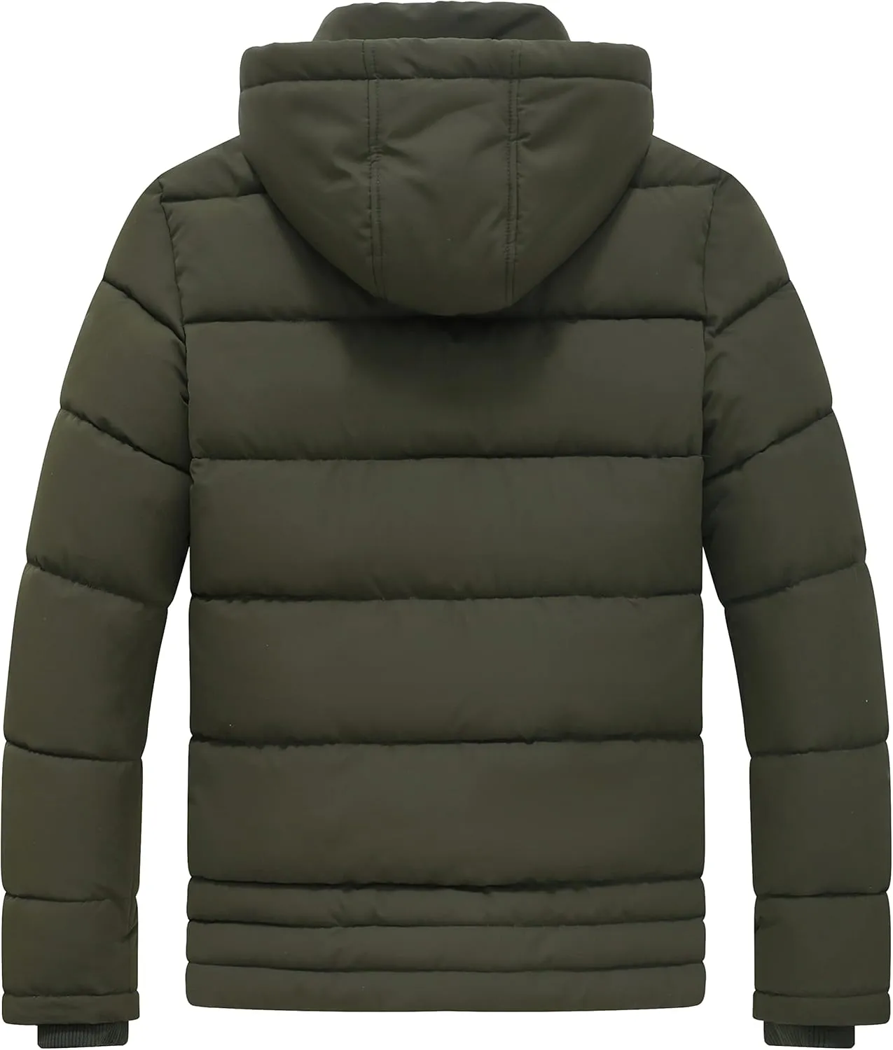 GGleaf Men's Hooded Winter Coat Warm Puffer Jacket Thicken Quilted Jacket