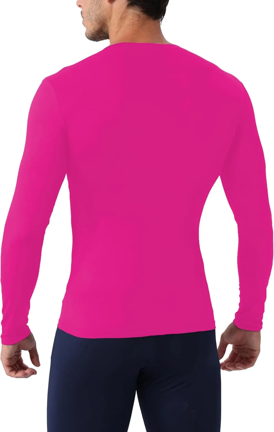 Men's Compression Shirt V Neck Long Sleeve Workout Shirts Cool Dry Athletic Gym Undershirts Active Sports Baselayer Tops