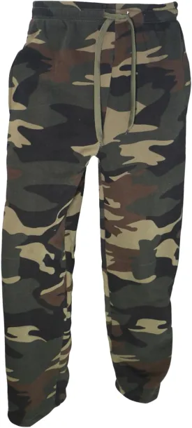 Mens Fleece Sweatpants Open Bottom Basic Running Joggers Wide Leg Casual Loose Fit Athletic Pants with Pockets