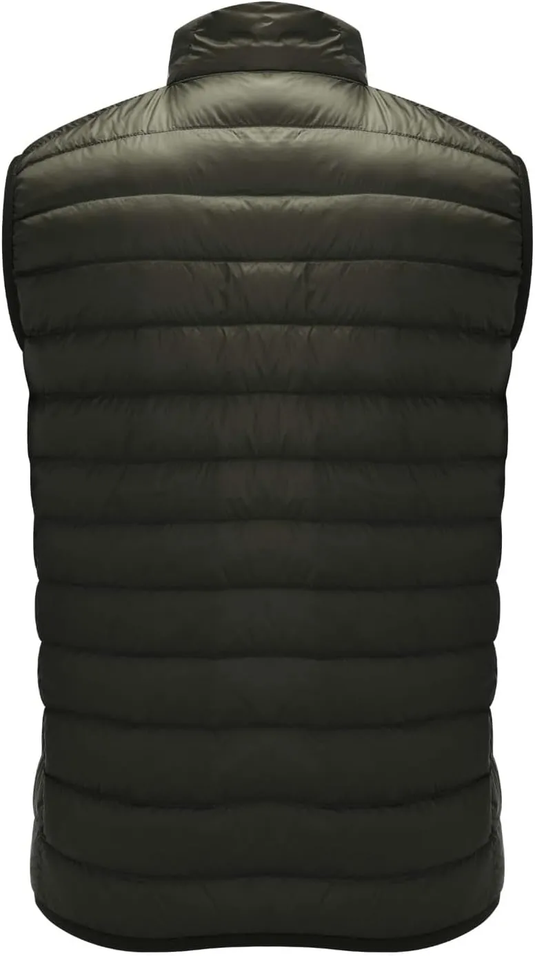 Mens Lightweight Insulated Puffer Vest Stand Collar Sleeveless Jacket Warm Down Outerwear for Work Travel