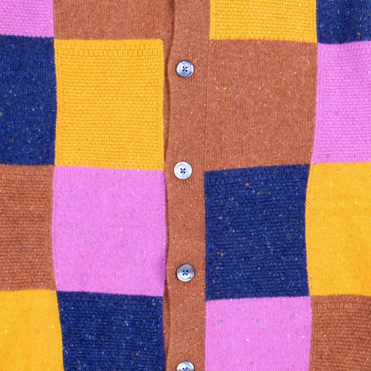 Newman Donegal Patch Merino Wool Cardigan - Multi