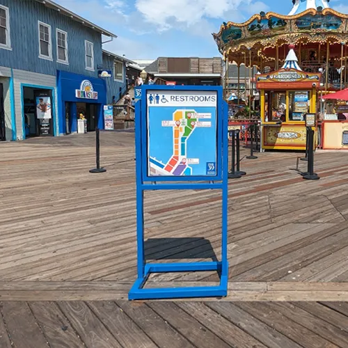 Outdoor Weather Warrior Sign Holder Stand 22x28 | Weatherproof Heavy-Duty for Posters and Signs