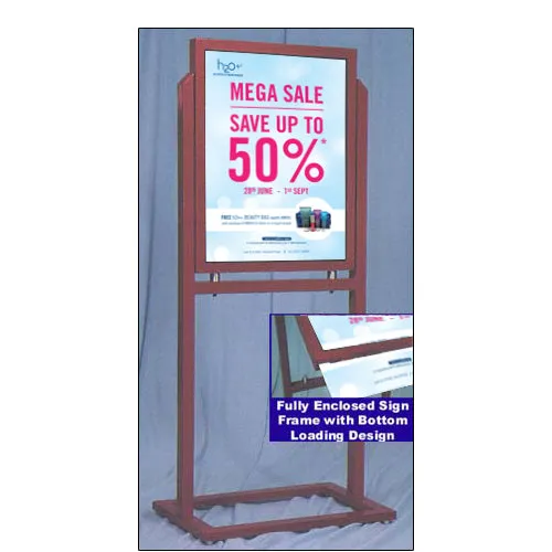 Outdoor Weather Warrior Sign Holder Stand 22x28 | Weatherproof Heavy-Duty for Posters and Signs