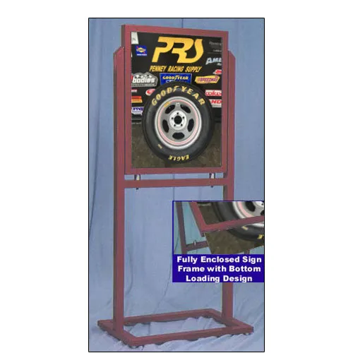 Outdoor Weather Warrior Sign Holder Stand 22x28 | Weatherproof Heavy-Duty for Posters and Signs