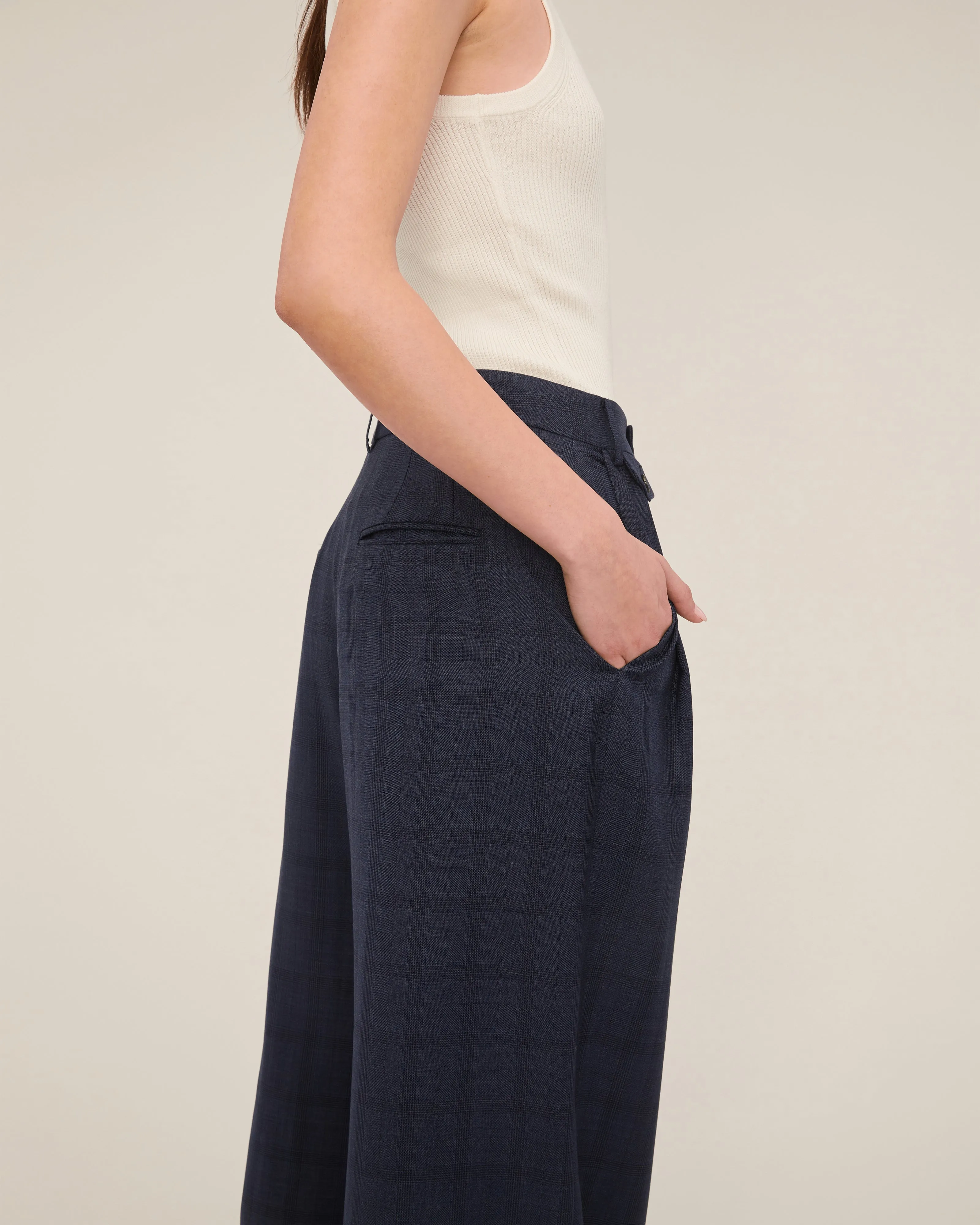 Palmer High Waist Wool Trouser