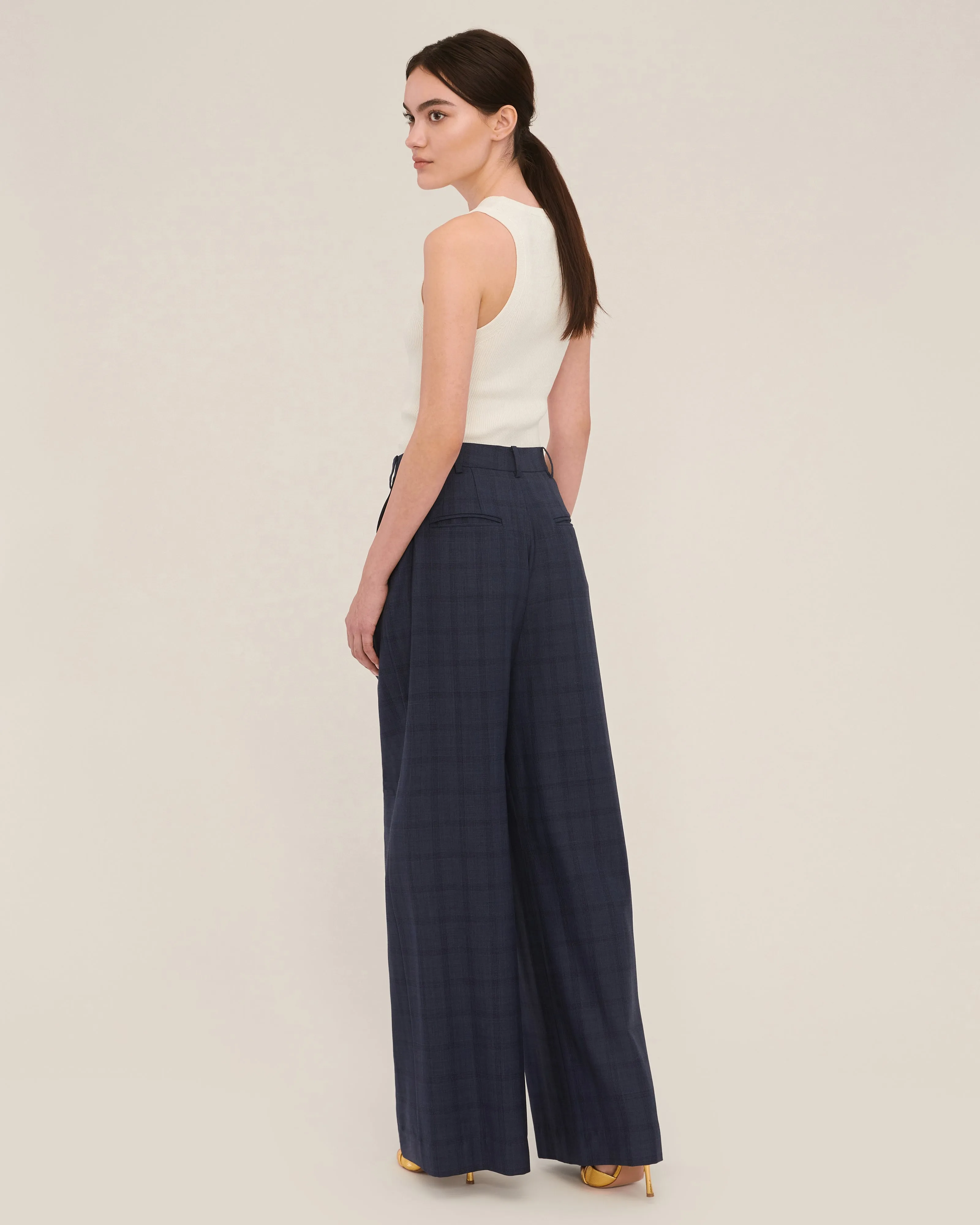 Palmer High Waist Wool Trouser