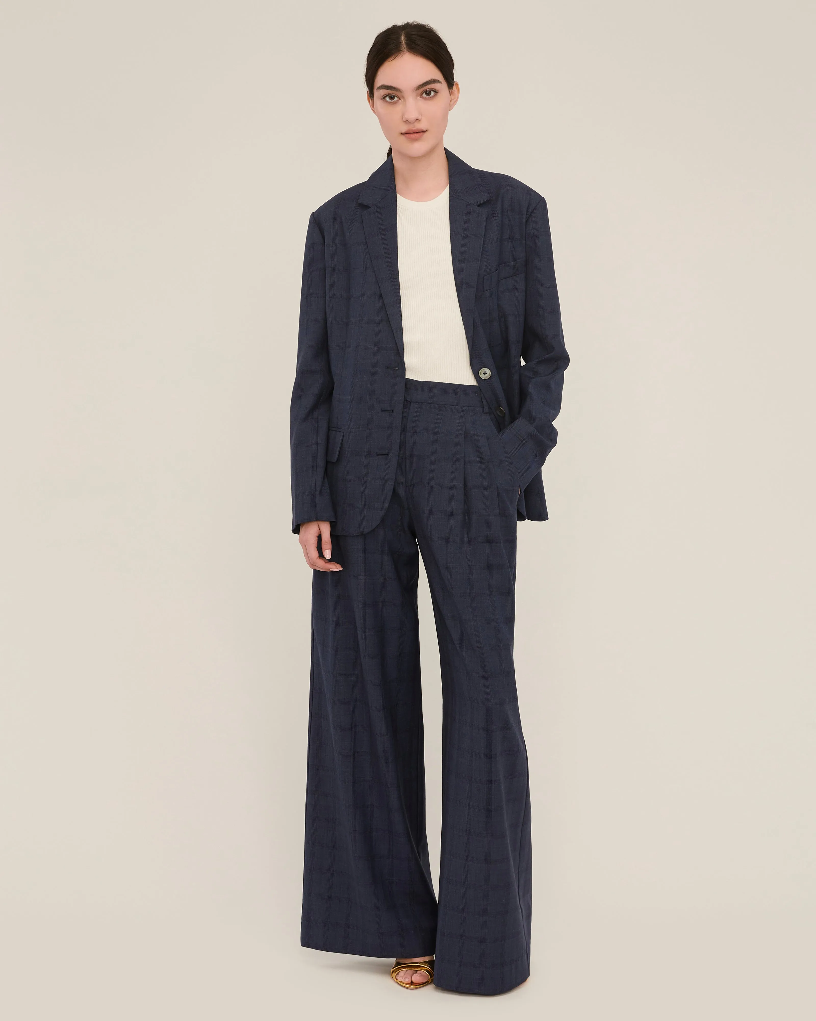 Palmer High Waist Wool Trouser