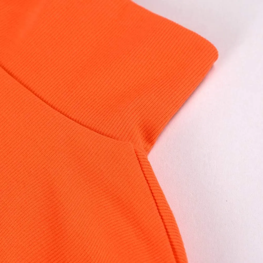 Roselux Women Long Sleeve Knit Ribbed Turtleneck Layer Tops Neon Green Elastic Shirt Pullovers Slim Fit Sweater