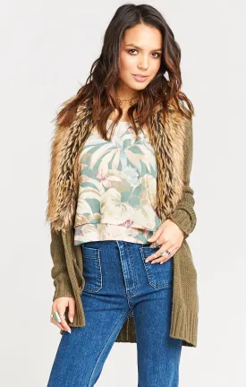Show Me Your Mumu Kenn Cardigan Moss Knit