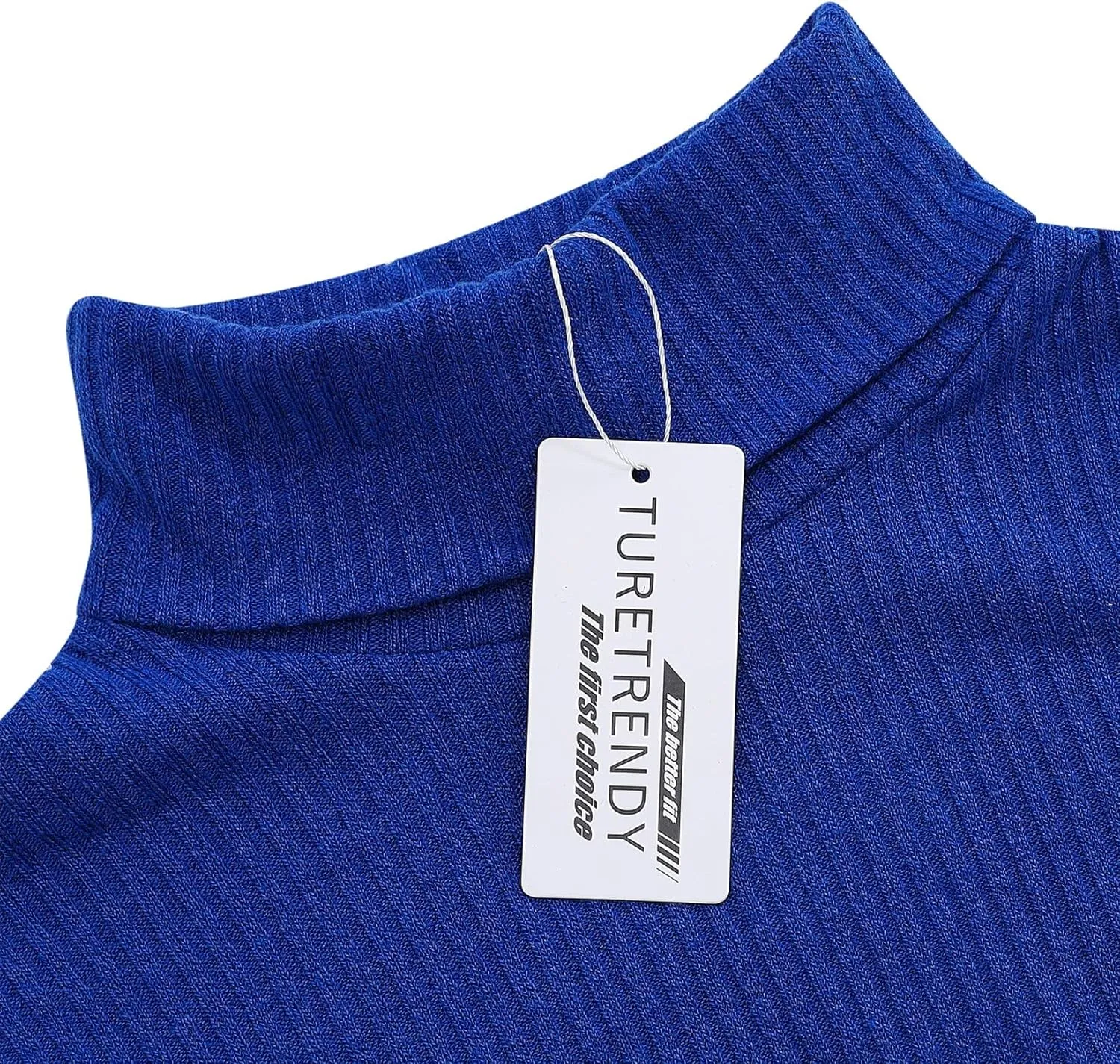 TURETRENDY Men's Stretch Muscle Tshirts Turtleneck Long Sleeve Knit Tees Casual Slim Fit Basic Shirt Tops