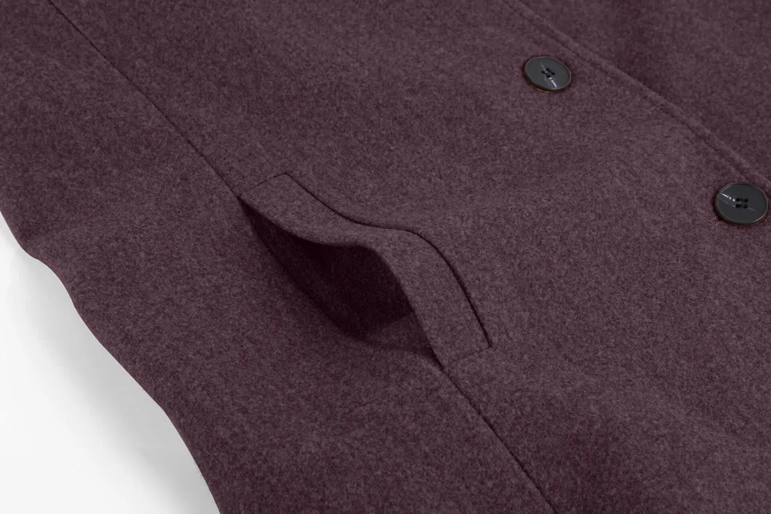 utcoco Women's Casual Thicken Single Breasted Pea Coat Stand Collar Mid Long Wool Coats with Pockets