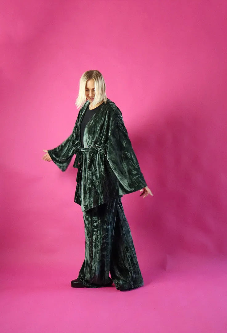 Velvet Pants Forest Green