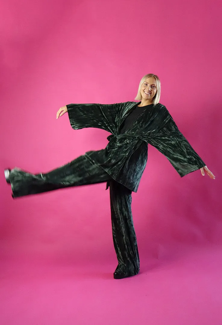 Velvet Pants Forest Green