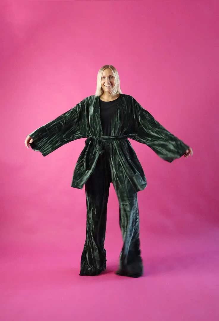 Velvet Pants Forest Green