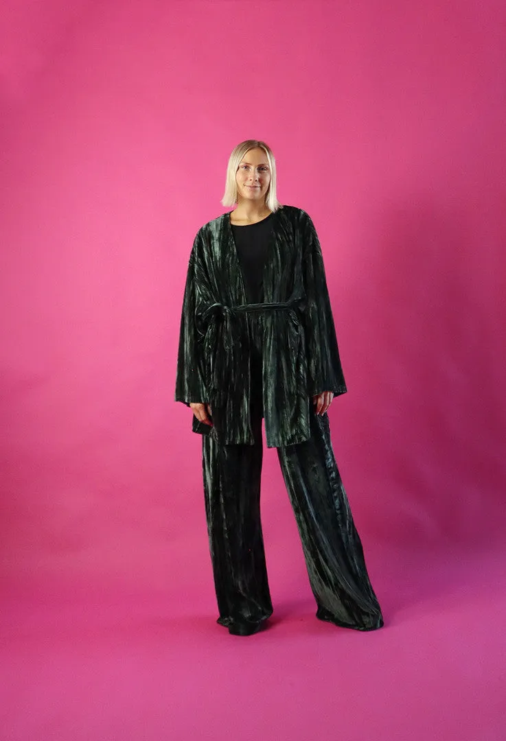 Velvet Pants Forest Green