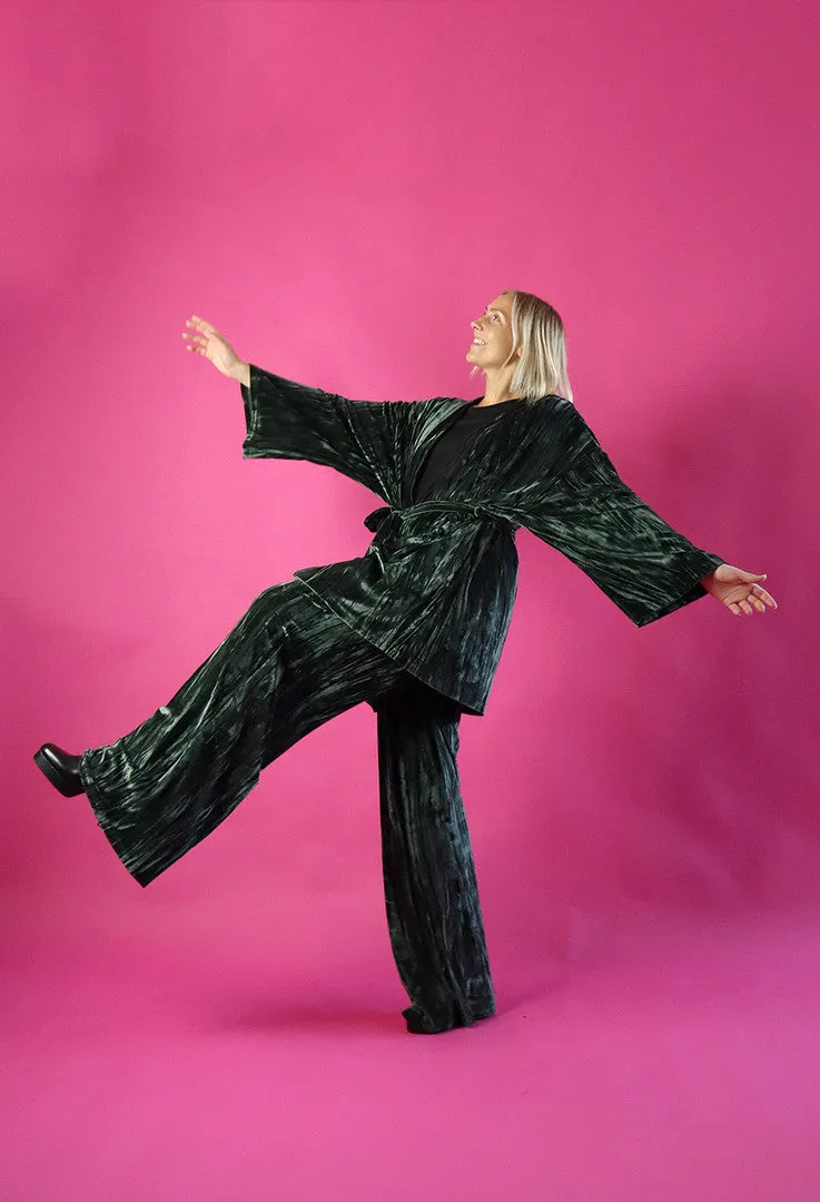 Velvet Pants Forest Green