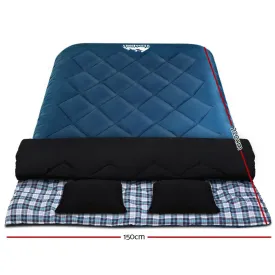 Weisshorn Sleeping Bag Double Pillow - Thermal Sleeping Bag - Blue