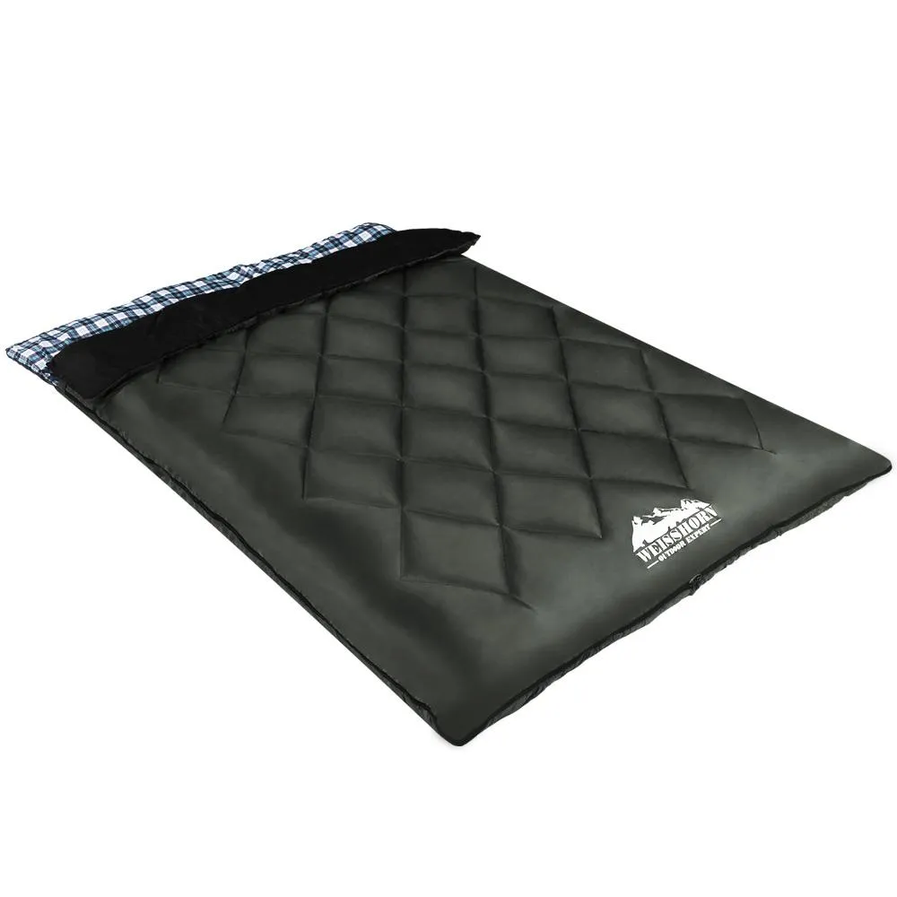 Weisshorn Sleeping Bag Double Pillow - Thermal Sleeping Bag - Grey