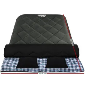 Weisshorn Sleeping Bag Double Pillow - Thermal Sleeping Bag - Grey