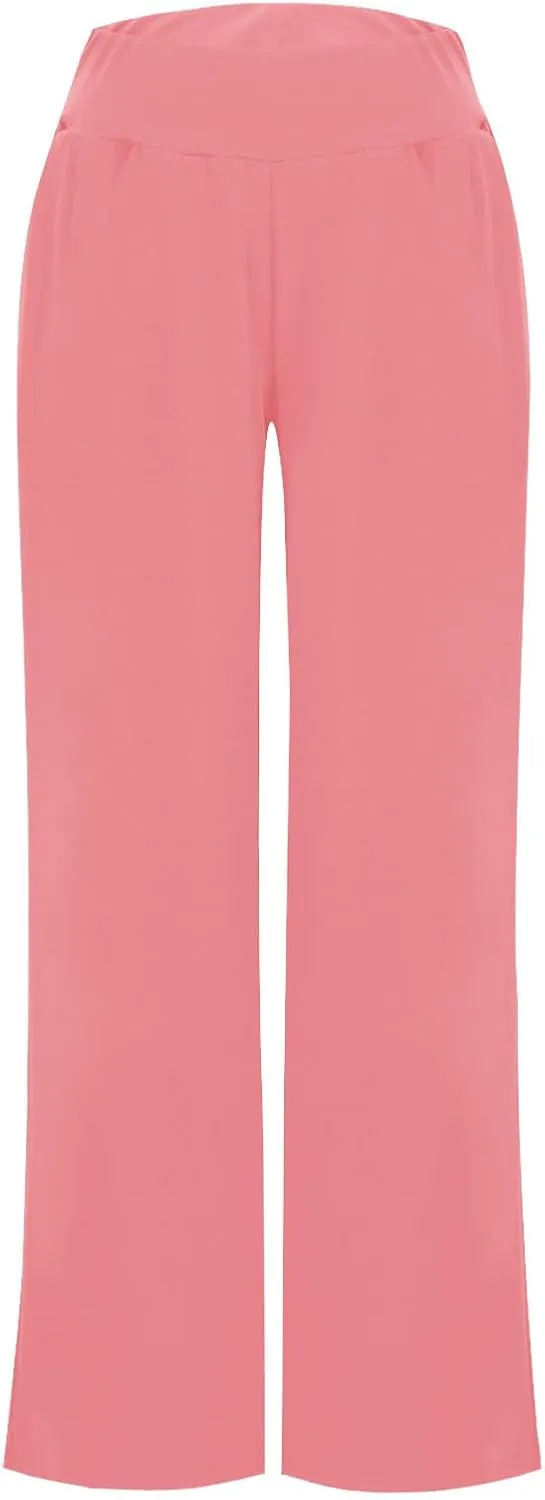 Women Loose Fit Pants Pants for Women High Cut Flare Wide Leg Basic Long Bootcut Leg Fall Summer Pants 2024