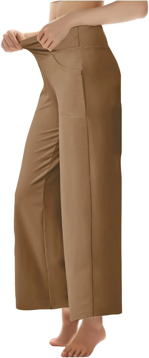 Women Loose Fit Pants Pants for Women High Cut Flare Wide Leg Basic Long Bootcut Leg Fall Summer Pants 2024