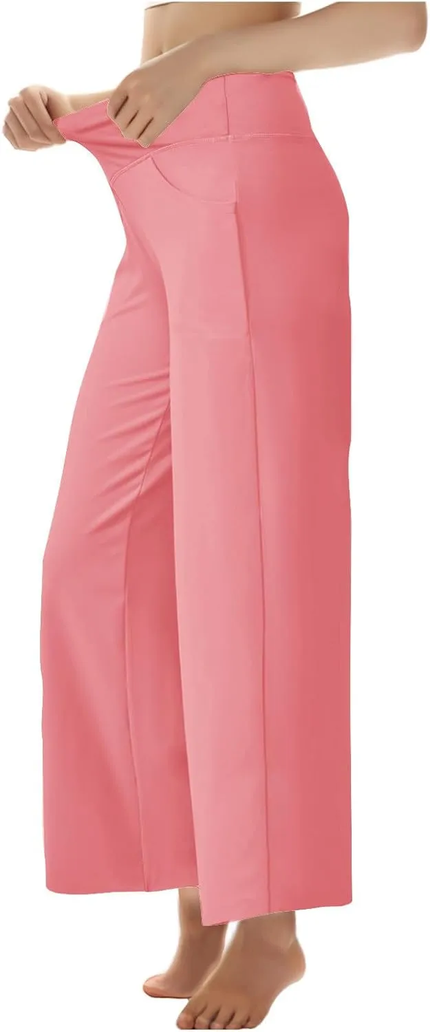 Women Loose Fit Pants Pants for Women High Cut Flare Wide Leg Basic Long Bootcut Leg Fall Summer Pants 2024