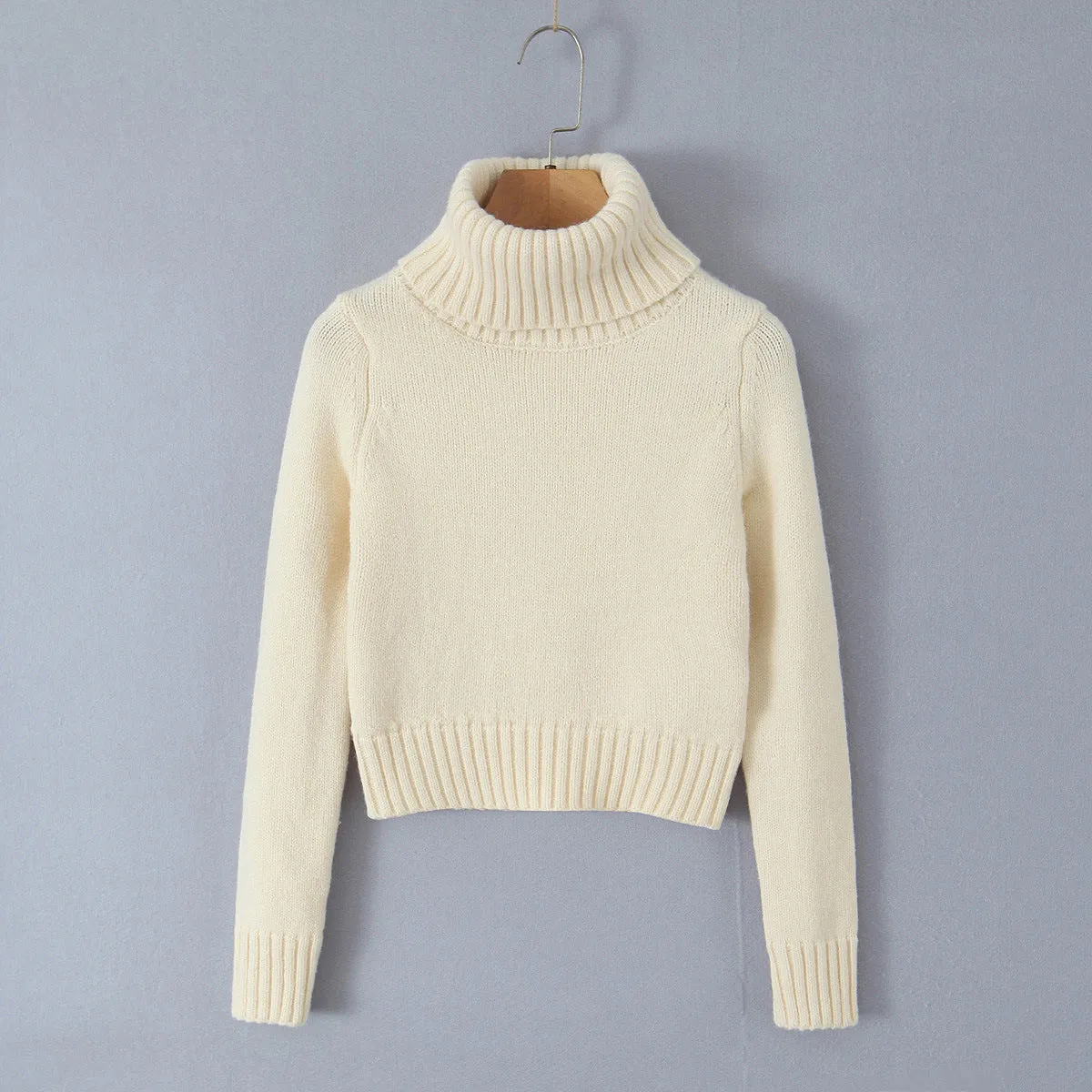 Women's Autumn And Winter Turtleneck Short Base Sweater Dress