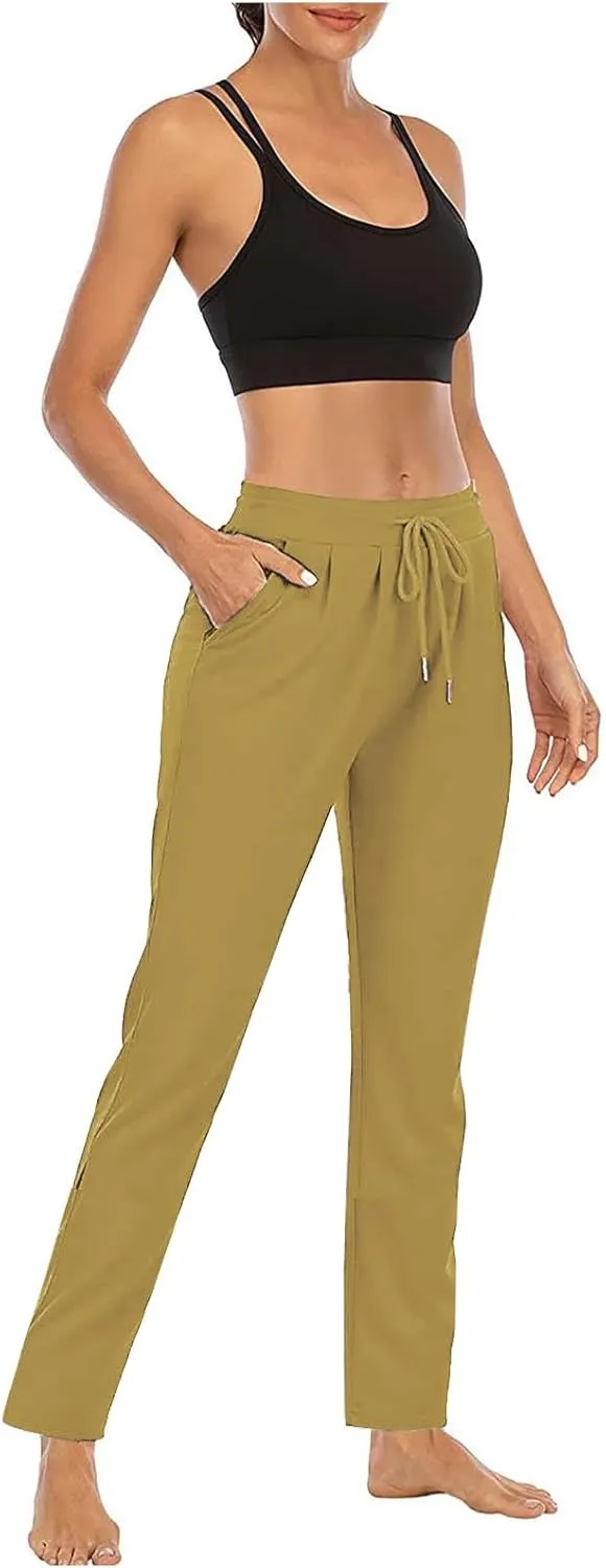 Xiaojmake Women's Joggers Pants Drawstring Lightweight Hiking Running Pants Sweatpants Quick Dry Lounge Athletic Workout Pant