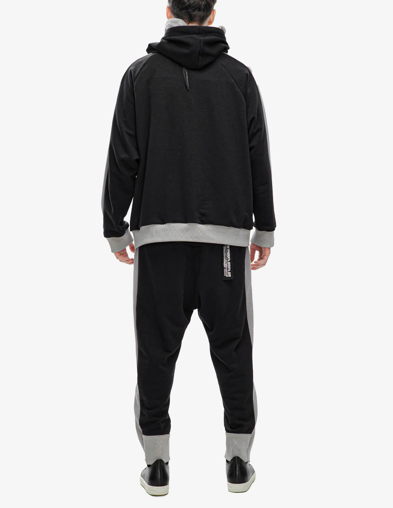 Zip-Cuff Contrast Pants